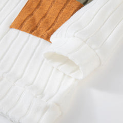 2025 Boys Autumn Winter Long Sleeve sweater suits Solid Color Block Pants Set Kids Outfit Casual Comfortable Clothing