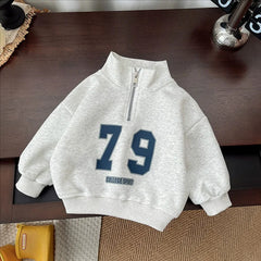Baby Boy Sets Children's Clothes Suit Autumn Long-Sleeved Sweater Sweatpants 2Pcs New Kids Collar Half-Zip Fashion Outfits