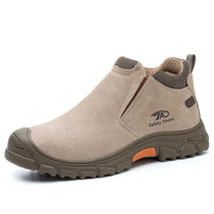 Man Welding Safety Boots For Men Anti-smashing Construction Work Shoes Puncture Proof Indestructible Shoes Safety Work Boots