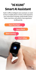 KUMI KU7 Meta 2.01″ High-definition Screen Smart Watch Bluetooth Call Heart Rate Measurement Oximetry Offline Intelligent Voice