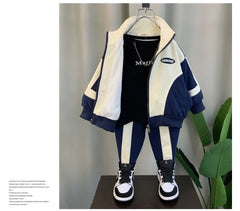Children's Clothing Set Spring and Autumn Season New Boys and Babies Casual Jackets and Pants 2-piece Set Korean Sportswear