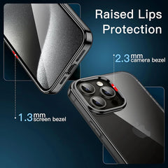 Transparent Black Silicone Soft Case For iPhone 15 Pro Max Carcasa Ultra Thin Case