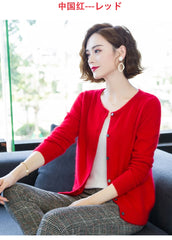 Women Cardigan Large Size Warm Pure Mink Cashmere Sweaters O-neck Loose Coat