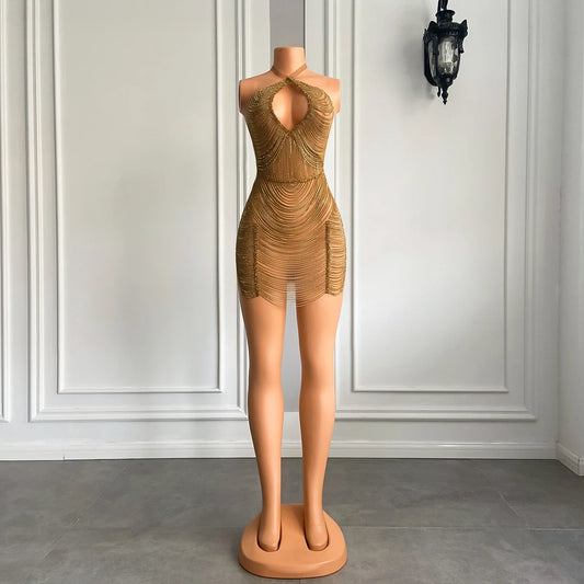 Homecoming Dresses: Cocktail Gowns Black Girl Gold Short Mini Prom Dresses