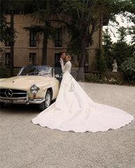 Wedding Dress A Line Princess Bride Dresses Vestidos de novia Satin