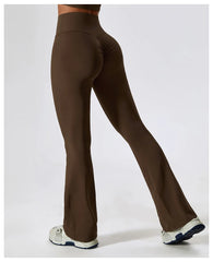 Women Wide-leg Pants Yoga Leggings Tights High Waist Leisure Flared Pants Dance
