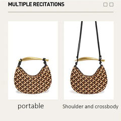 Women's Bags Genuine Horsehide Shoulder Bag Cows Pattern Detachable