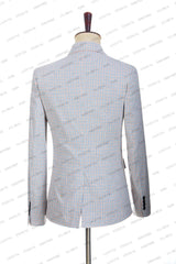 Prom Suits for Men: Men Linen Suits Formal Business Orange Blue Retro Classic Plaid
