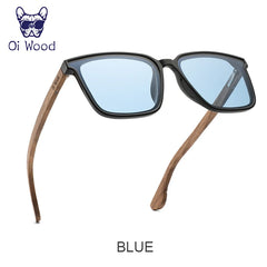 Sunglasses Wooden Eyeglasses polarized Blue Lenses Mens Glasses Eyewear