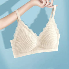 Top Lace Seamless Women's Underwear Small Chest Gathered Non-slip