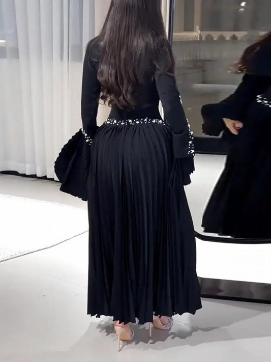 Evening Dresses: Women's Elegant Party Evening Maxi Dresses Spring Long Flared