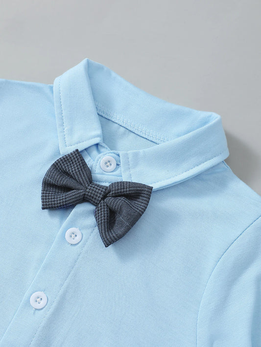 Winter Cool Boys Shirt With Bow Beret Stripe Little Gentleman Set For 3-7 Years Old Boys