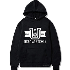 Anime Hoodies Simple Men Plus Size Streetwear Casual Warm Kangaroo Pocket
