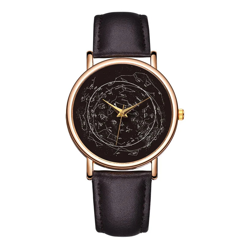 Fashion Ladies Quartz Watch Minority Personality Women Leather Casual Watch Leather Waterproof Montre Femme