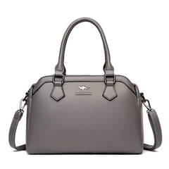 Multi-pocket Handbag Purses Genuine Cowhide Leather Shoulder Bag