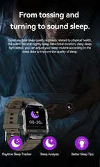 LAXASFIT 2025 New Military Smart Watch Men Outdoor Sports Fitness Tracker Health Monitoring 2.01Inch Bluetooth Calls Smartwatch