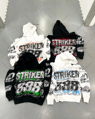 European and American High Street Fashion Brand Clothing Printed Loose Pullover Hoodie