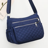 Women Nylon Shoulder Bag Waterproof Multi-pocket Zipper Bag Ladies