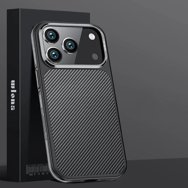 Conelz For 600D Kevlar Series Iphone pro 17 Pro Case with Magnetic Metal Camera Ring Wrapped Edge for iPhone 17 pro max Case