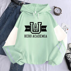 Anime Hoodies Simple Men Plus Size Streetwear Casual Warm Kangaroo Pocket