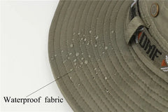 Men Bucket Hat Outdoor UV Protection Wide Brim Panama Safari Hunting Hiking Hat