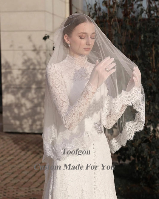 White Bridesmaid Dresses: Wedding Dresses A Line Long Sleeve Wedding Gowns