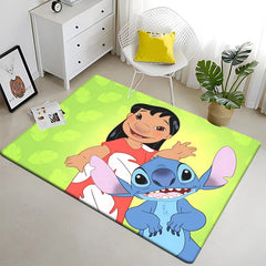 Stitch HD Printed Carpet Living Room Home Decor Sofa Table Rug Anti Slip Chair Cushion