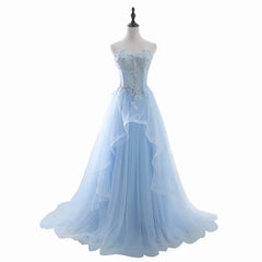 Homecoming Dresses: A-Line Tulle Lace Applique Beaded Crystal Women Formal Party
