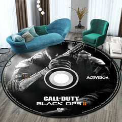 Game Shooting Call CD Round Carpet for Living Room Rugs Camping Picnic Mats Flannel