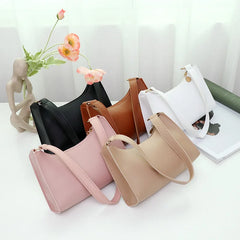 Elegant White Shoulder Bag Handbags for Women Small Leather Purse