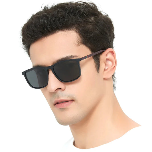 Fashion Colorful stripes Vintage Square Sunglasses For Men Women Driving Fishing Brand Designer Sun Glasses Man Eyewear