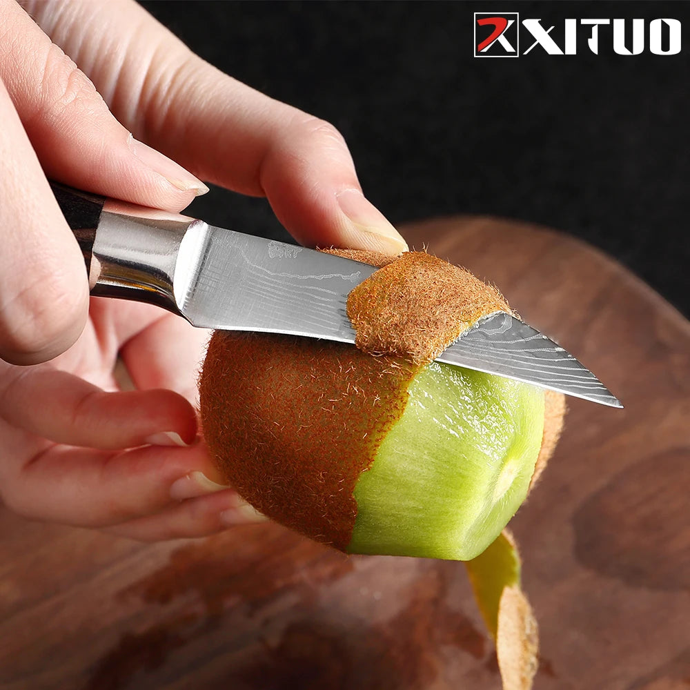 Professional Kitchen Knife Set 1-9PCS, Sharp Chef Knife Santoku Knife Fruit knife