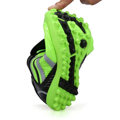 Men Football Soccer Boots Athletic Shoes Leather Big Size High Top Cleats