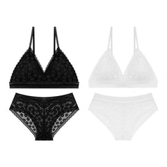 Bra and Panty Set Push Up Seamless Bras Mid Waist Briefs Underwear Sets