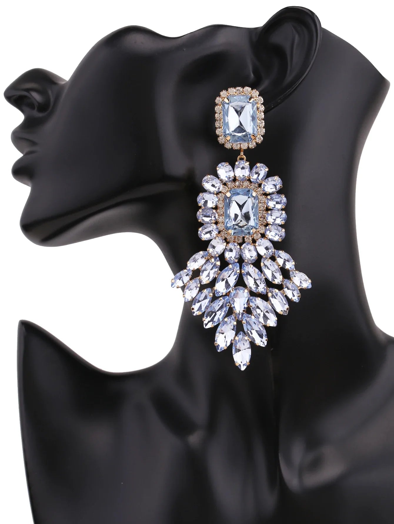 New Crystal Dangle Earrings For Women Rhinestone Earrings Weddings Ladies Party Fashion Jewelry Accessories Wholesale Gifts