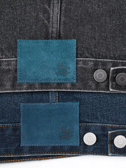 Autumn New Western Style Denim Jacket Men Ruched Design Fashion 15oz Washed Coats