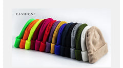 Knitted Hat for Men & Women Caps Wool Fashion Simple Warm Skullies Beanies