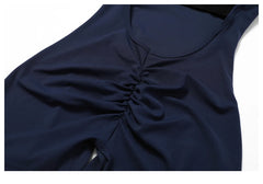 Women Fitness Jumpsuit Running Workout One Piece Yoga Suit Scrunch Butt Shorts