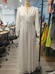 Evening wear Dresses: Maxi Dresses For Women Fashion Folds Loose Elegant Dress
