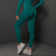Women Seamless Yoga Pants Fitness Sports Running Sportswear Stretchy Lifting Tights