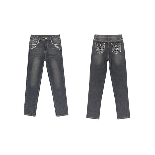High Waist Women Jeans 2022 Fashion Straight Pants Plus Size Comfortable Jeans