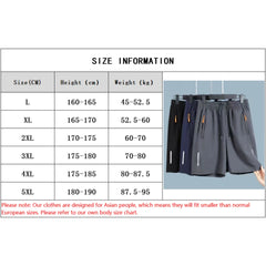 Ice Silk Shorts Quick Dry Breathable Men's Summer Thin Large Sport Running Sweat