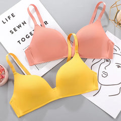 Women Seamless Bra No Wire Push Up Underwear Girls Students Breathable