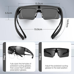 Glasses Cover Sunglass Polarized UV400 Goggles Outdoor Driving Anti-Glare