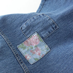 Plus Size Women Jeans Oversized Curve Clothes High Waist Slim Embroidery Fish Patch