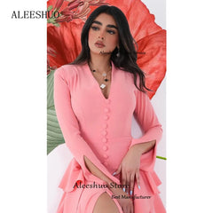 Homecoming Dresses: Evening Dresses Long Sleeves Satin Prom Dress