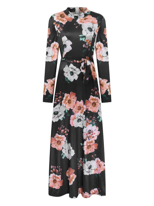 Plus Size Women Autumn & Winter Fashion Elegant Party Dresses Long