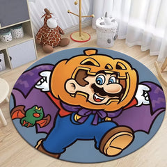 Super Mario cool Art Cartoon Print Round Carpet Living Room,kitchen,Sofa,Table