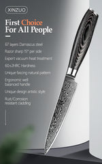 5"Inch Utility Knife Profesional Japanese Damascus Steel Kitchen Knife