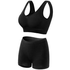 Seamless Bra Set Women Low Waist Underwear Female Tanks Bra Top